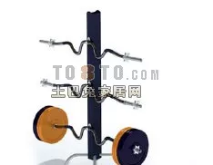 Gym Barbell Bracket 3d model