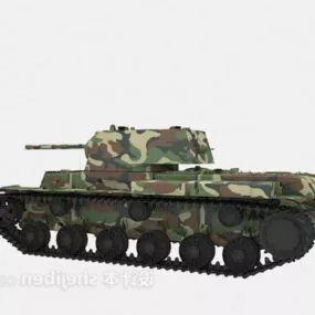 Ww2 Camo Tank 3d model