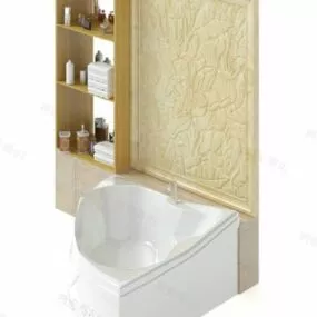 Corner Bathtub With Cabinet 3d model