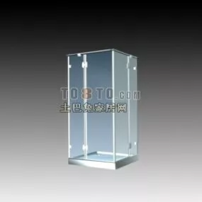 Square Glass Bathroom 3d model