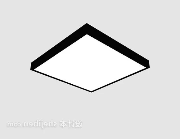 Bathroom Ceiling Lamp Square Shaped 3d model Bathroom Ceiling Lamp Square Shaped 3d model