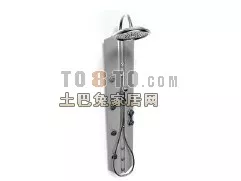 Modern Bathroom Shelf With Sink And Mirror 3d model
