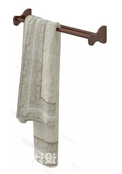 Bathroom Towel With Hanger 3d model Bathroom Towel With Hanger 3d model