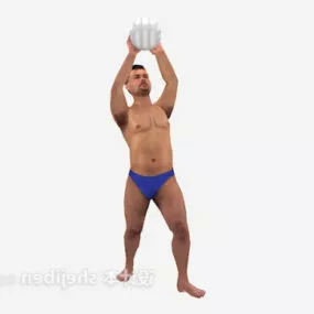 Beach Man Character 3d model