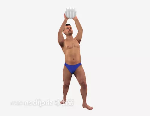 Super Warrior Man Character 3d model