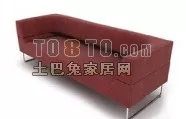 Modern Sofa With Textile Covered 3d model