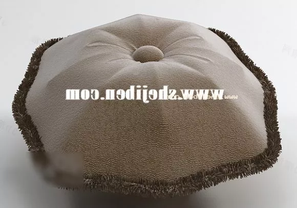 Fabric Pillow Brown Color 3d model Fabric Pillow Brown Color 3d model