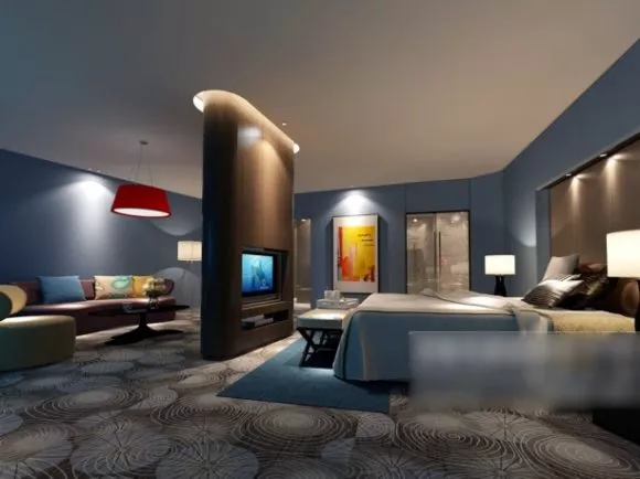 Bedroom With Tv Cabinet Interior Scene 3d model Bedroom With Tv Cabinet Interior Scene 3d model