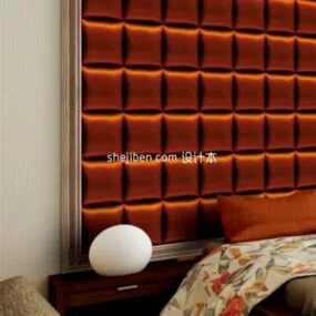 Bedroom Furniture With Soft Backwall 3d model