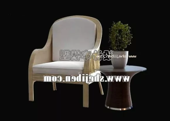 Side Coffee Table And Chair 3d model Side Coffee Table And Chair 3d model