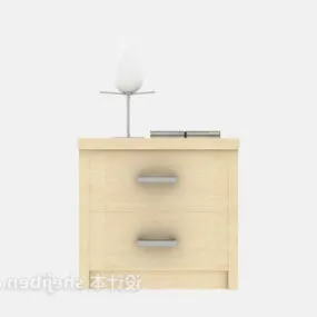 Bedside Table Wooden 3d model