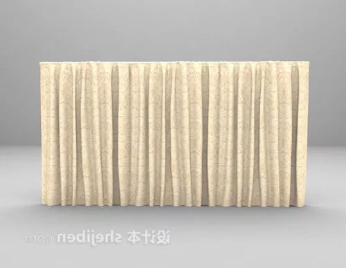 Satin Curtain Set Two Color 3d model