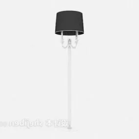 Black Shade European Floor Lamp 3d model