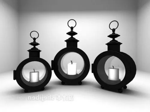 Black Iron Candlestick 3d model Black Iron Candlestick 3d model