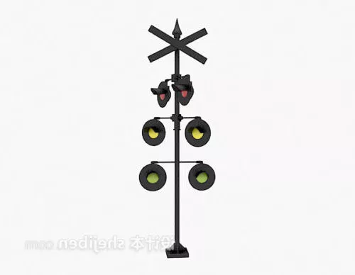 Streetlight Brass Column 3d model