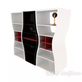 Black White Red Cabinet 3d model