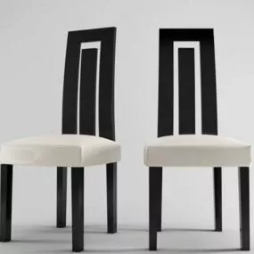 Black And White Restaurant Chair 3d model