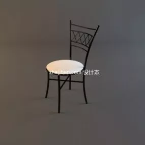 Black And White Steel Chair 3d model