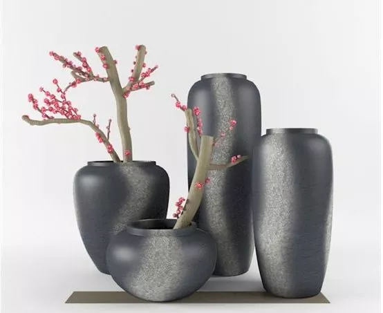 Dark Terracotta Decor Vase 3d model