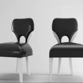 Black Chair Upholstery 3d model