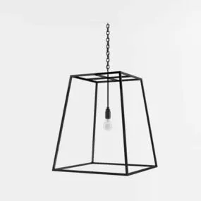Black Frame Iron Chandelier 3d model