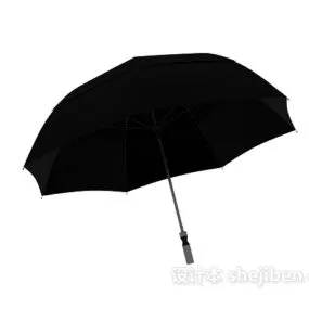 Black Uv Solar Umbrella 3d model