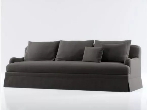 Black Three Seaters Sofa 3d model Black Three Seaters Sofa 3d model