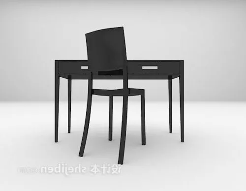 Black Desk Chair Modern Style 3d model Black Desk Chair Modern Style 3d model