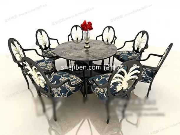 L Shaped Work Table 3d model