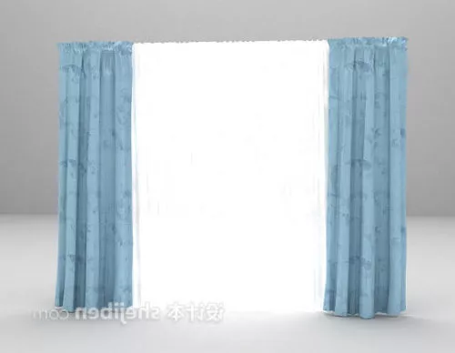 Collapsed Curtain Two Layers 3d model