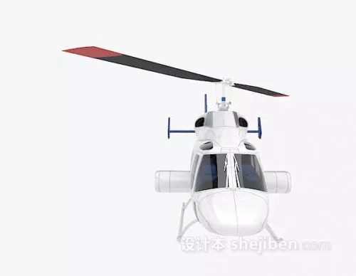Red Helicopter Rescue Plane 3d model