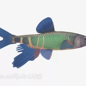 Blue Small Fish 3d model