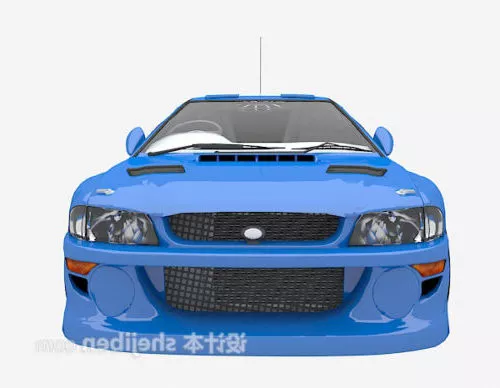 Blue Sports Sedan Car 3d model Blue Sports Sedan Car 3d model