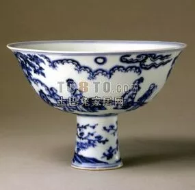 Porcelain Vase Chinese Vintage Age 3d model