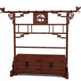 Bogu Rack Chinese Traditional Furniture 3d model