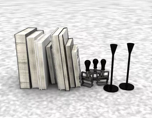 Table With Chess Board 3d model