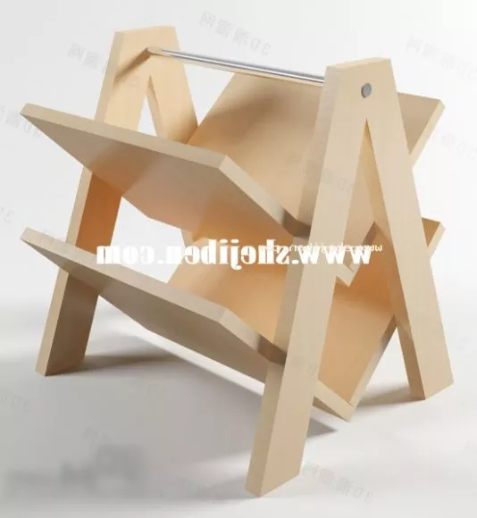 Simple Shelf With Books And Glass Vase Inside 3d model