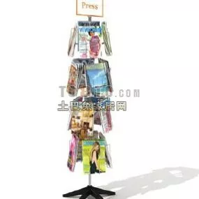 Bookshelf With Holder 3d model