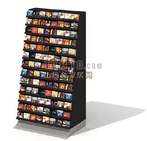 Bookstore Shelf With Book And Magazine 3d model Bookstore Shelf With Book And Magazine 3d model