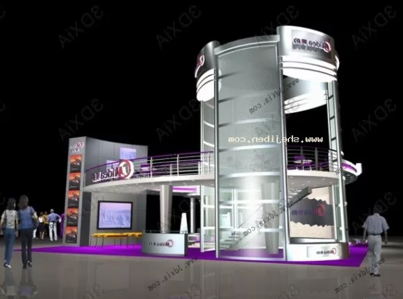 Public Phone Booth Building 3d model
