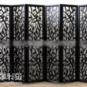 Carved Screen Divider Branch Pattern 3d model