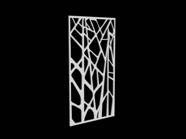 Abstract Frame Decoration With Map 3d model
