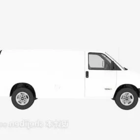 White Van Vehicle 3d model