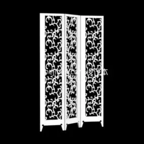 Carved Style Interior Screen Divider 3d model