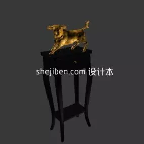 Bronze Animal Sculpture 3d model