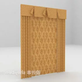 Brown Curtain V6 3d model