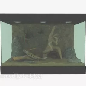 Brown Glass Fish Tank 3d model