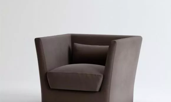 Brown Single Sofa For Living Room 3d model Brown Single Sofa For Living Room 3d model