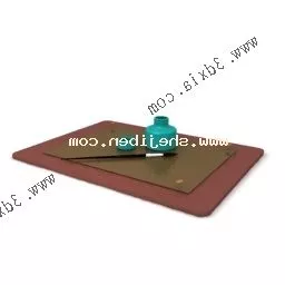 Brush On Plate Board 3d model