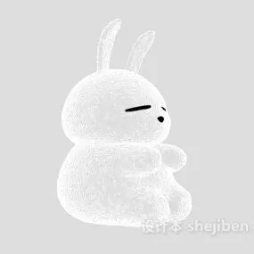 Bunny Stuffed Toy V1 3d model
